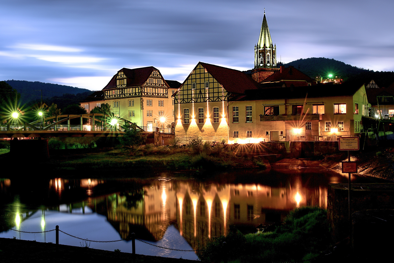 Rotenburg a.d. Fulda  bei Nacht