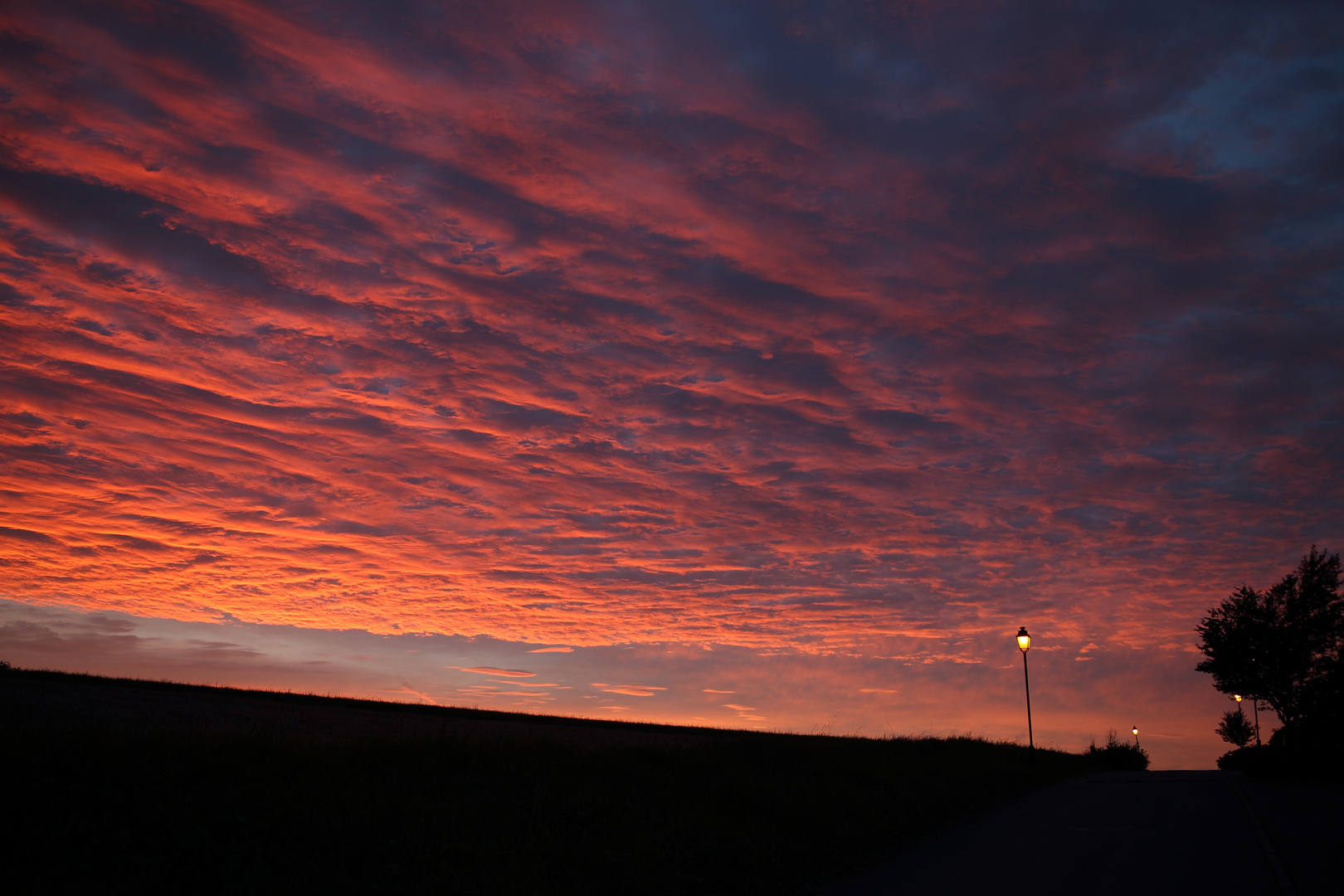 Roter Abendhimmel