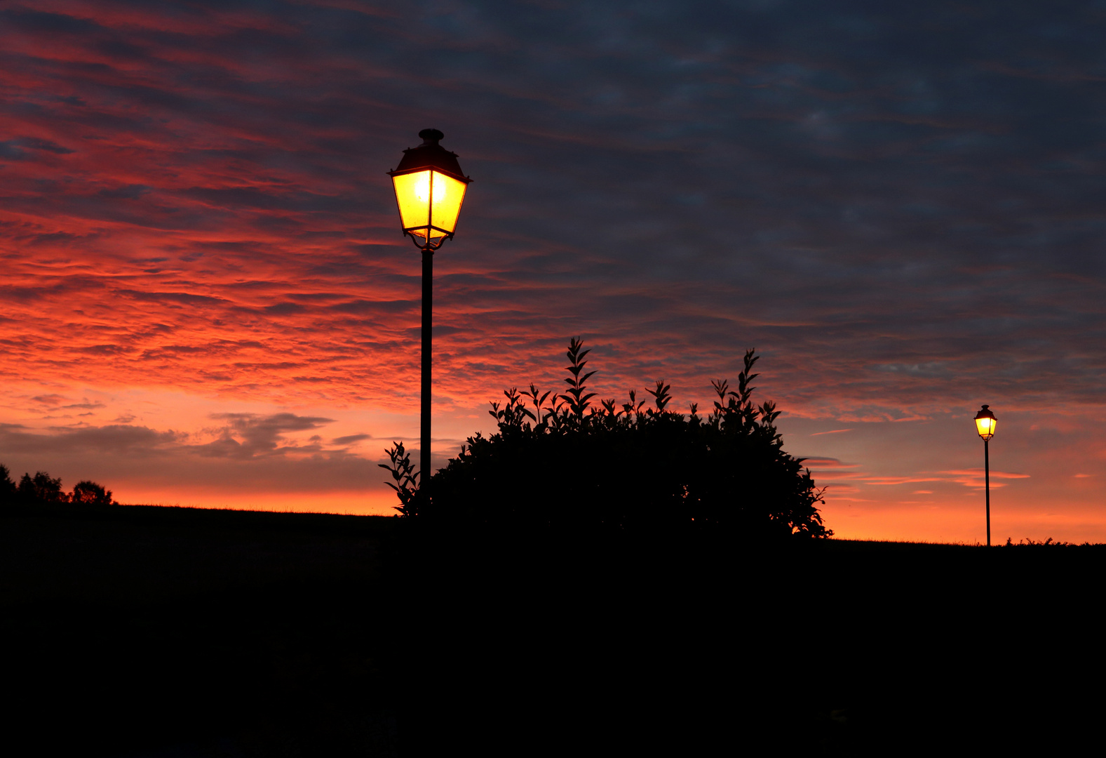 Roter Abendhimmel