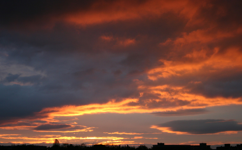 Roter Abendhimmel