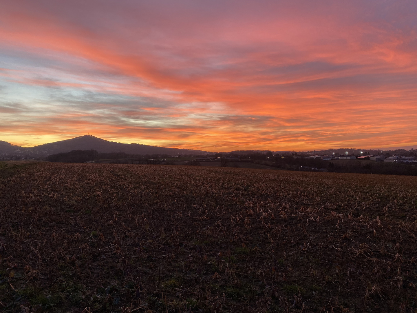 Roter Abendhimmel