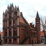 Roter Backstein am Tangermünder Rathaus