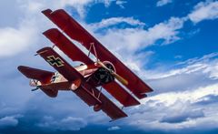 Roter Baron im Landeanflug