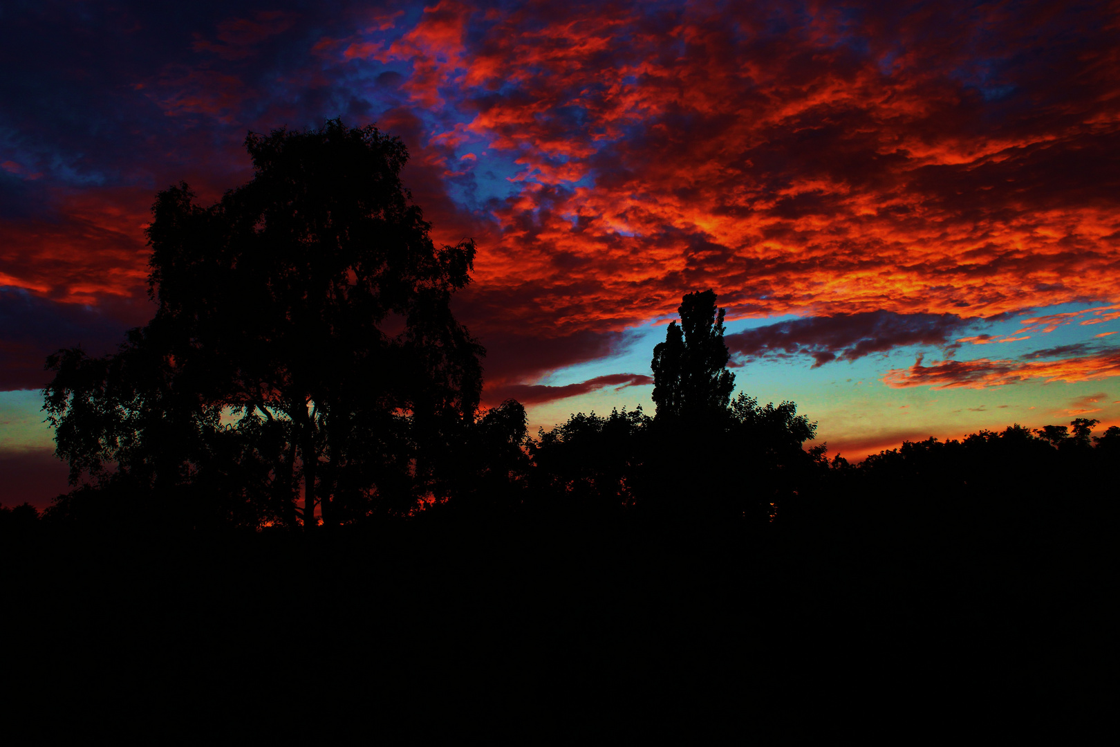 Roter Himmel über dem Rosental