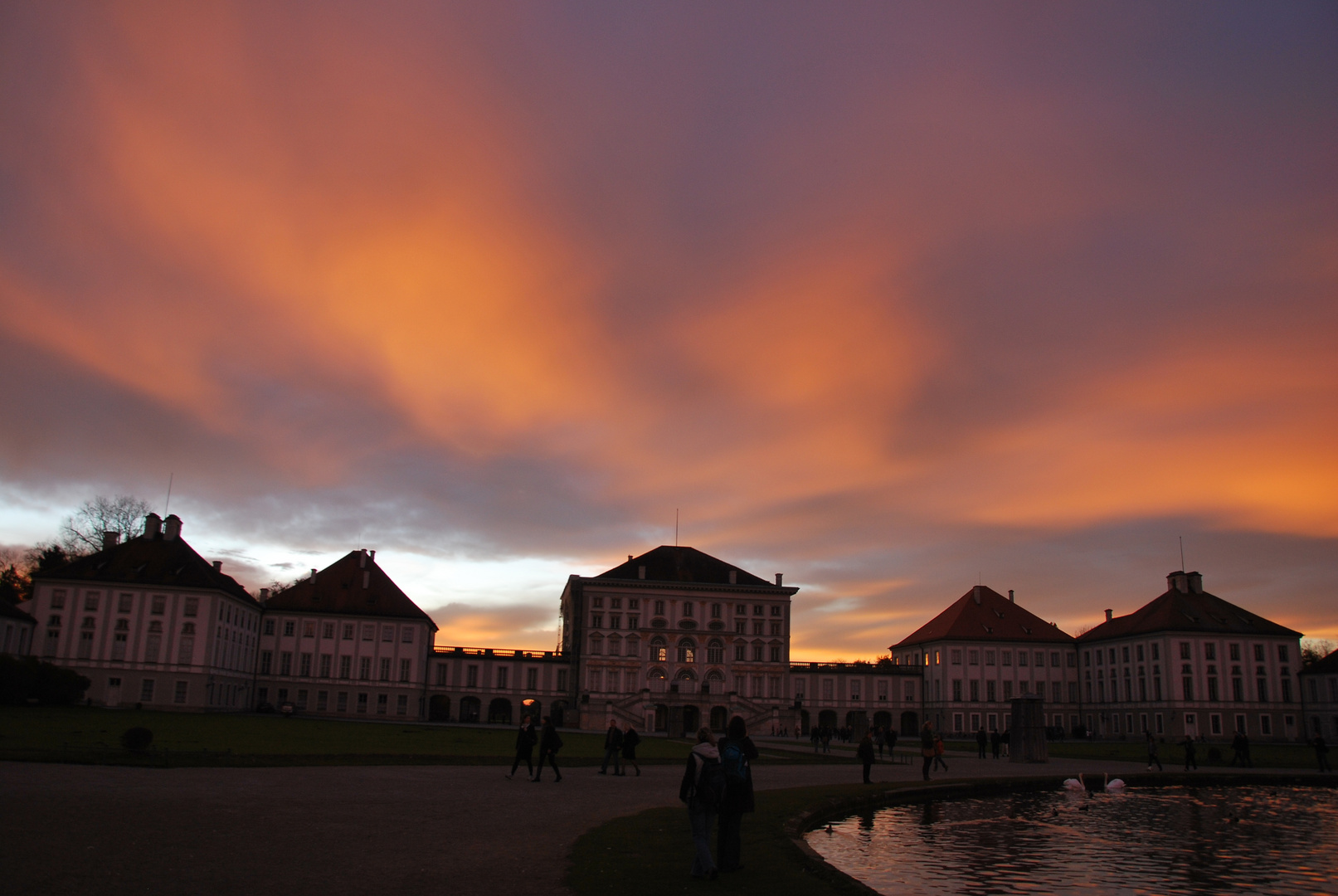 Roter Himmel über Nymphenburg / Red Sky over Nymphenburg