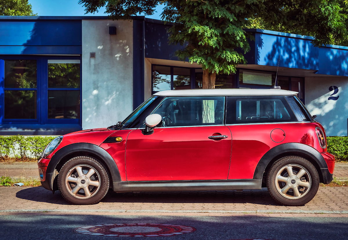 roter Mini Cooper