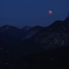 Roter Mond über Neuschwanstein