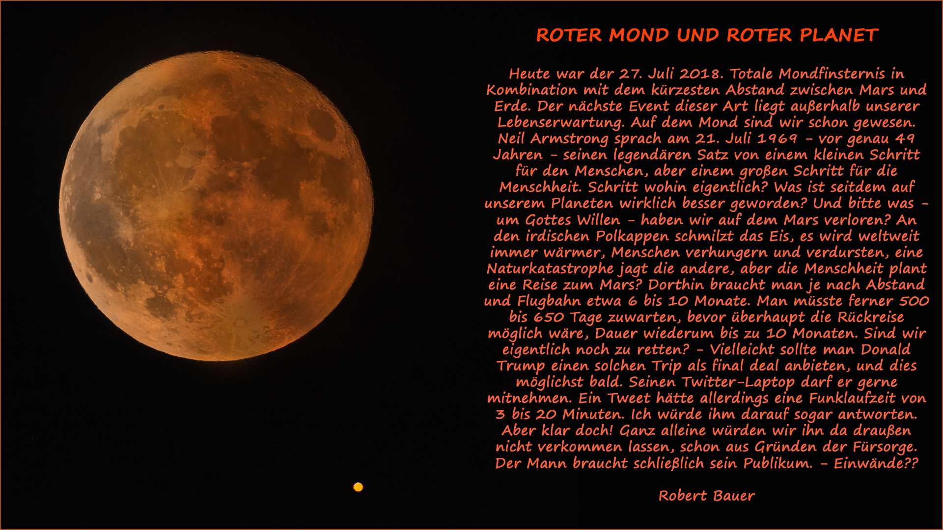 ROTER MOND UND ROTER PLANET