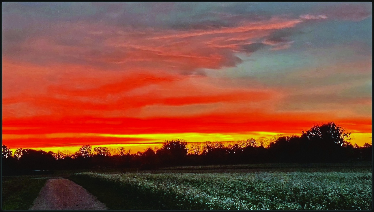 Roter Morgenhimmel