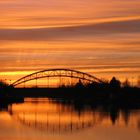 Roter oranger Nachthimmel