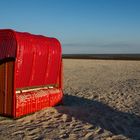 Roter Strandkorb