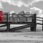 roter Strandkorb