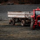 Roter traktor