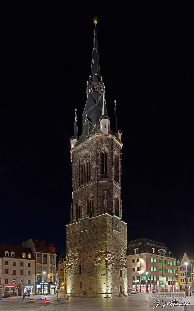 Roter Turm auf dem Marktplatz in Halle/Saale