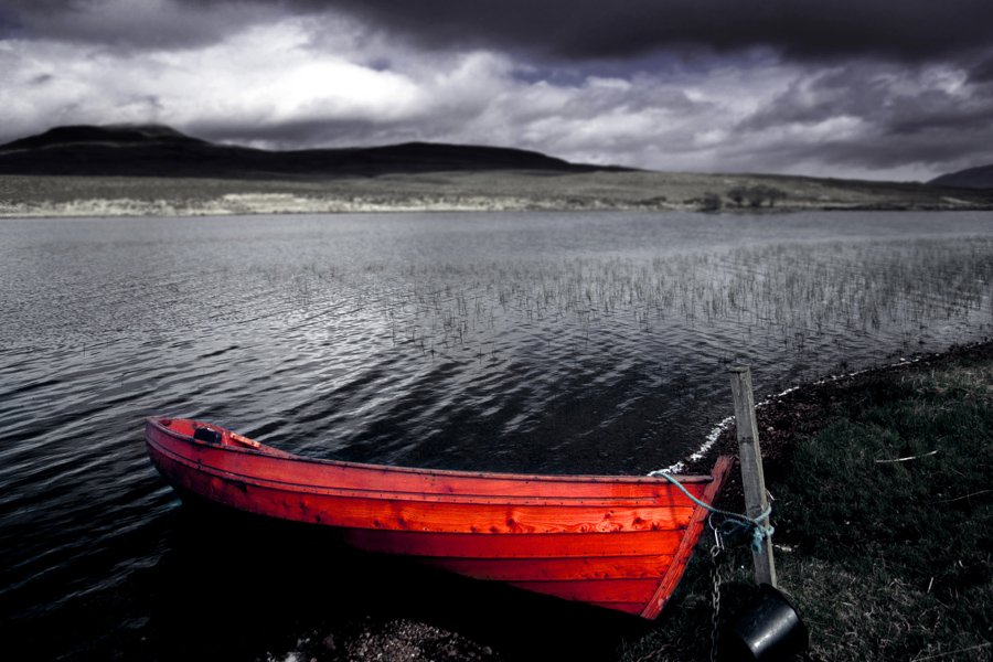 rotes Boot