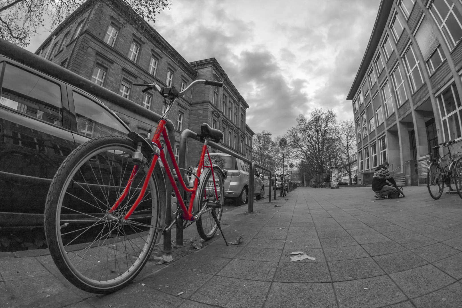 Rotes Fahrrad