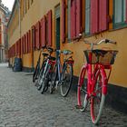 Rotes Fahrrad an der Vildandegade