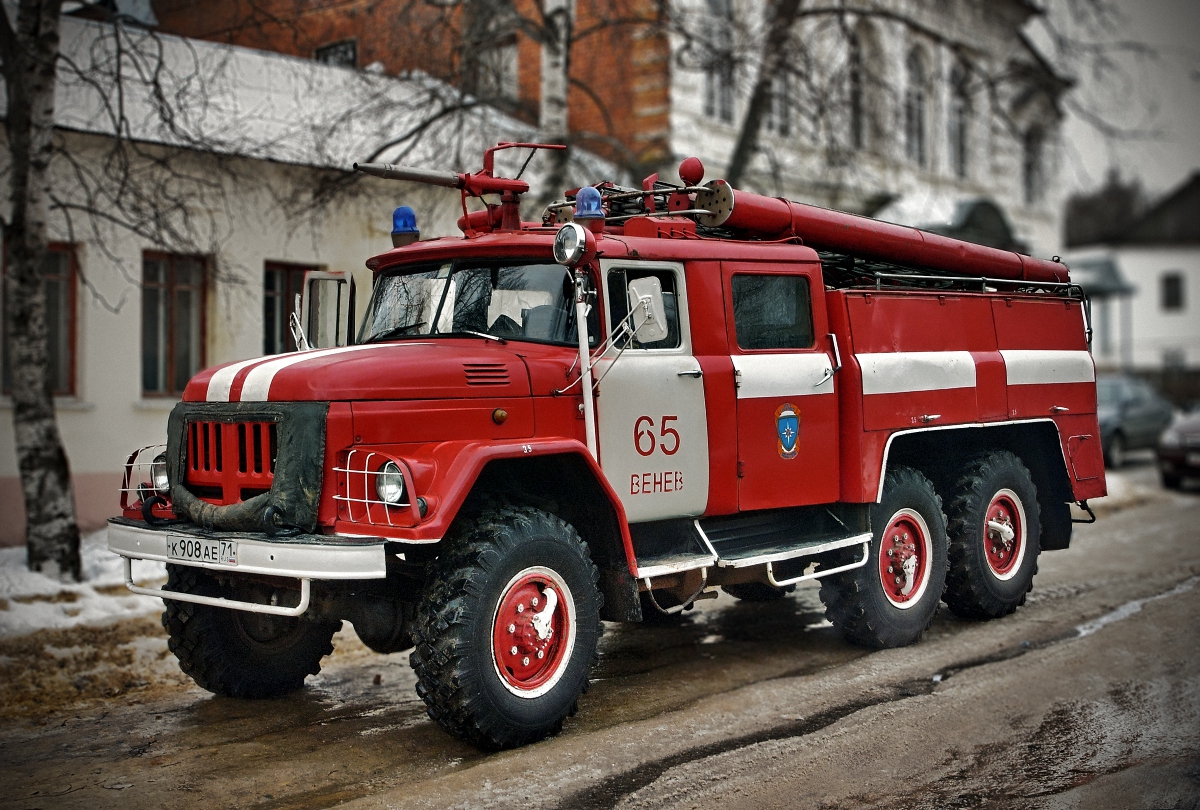 Rotes Feuerwehrauto