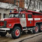 Rotes Feuerwehrauto