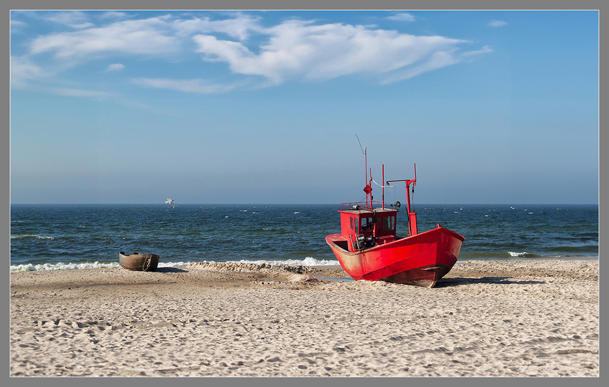 Rotes Fischerboot