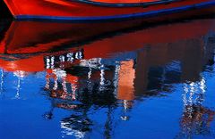 Rotes Fischerboot