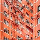 Rotes Haus in Hongkong