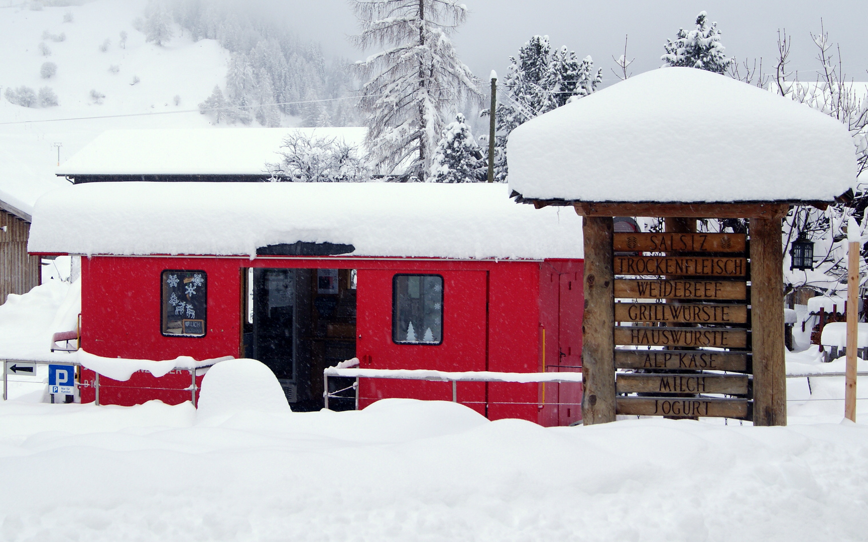 rotes Hoflädli in Bergün