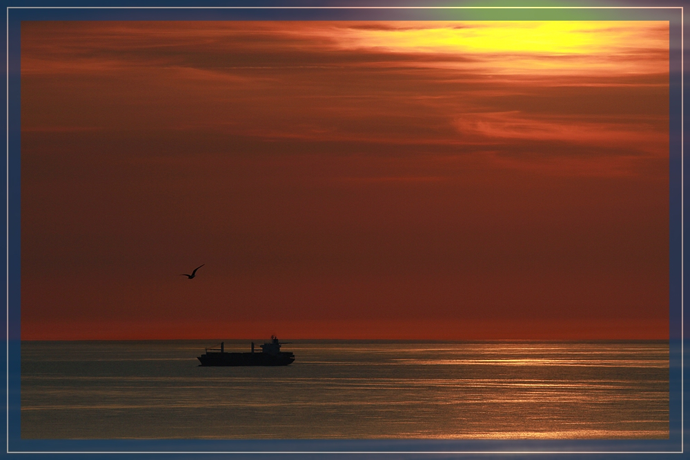 Rotes Meer - roter Himmel - Nordsee? - Kreis Pinneberg?