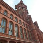 Rotes Rathaus in Berlin, Teil der Frontfassade mit Türmchen