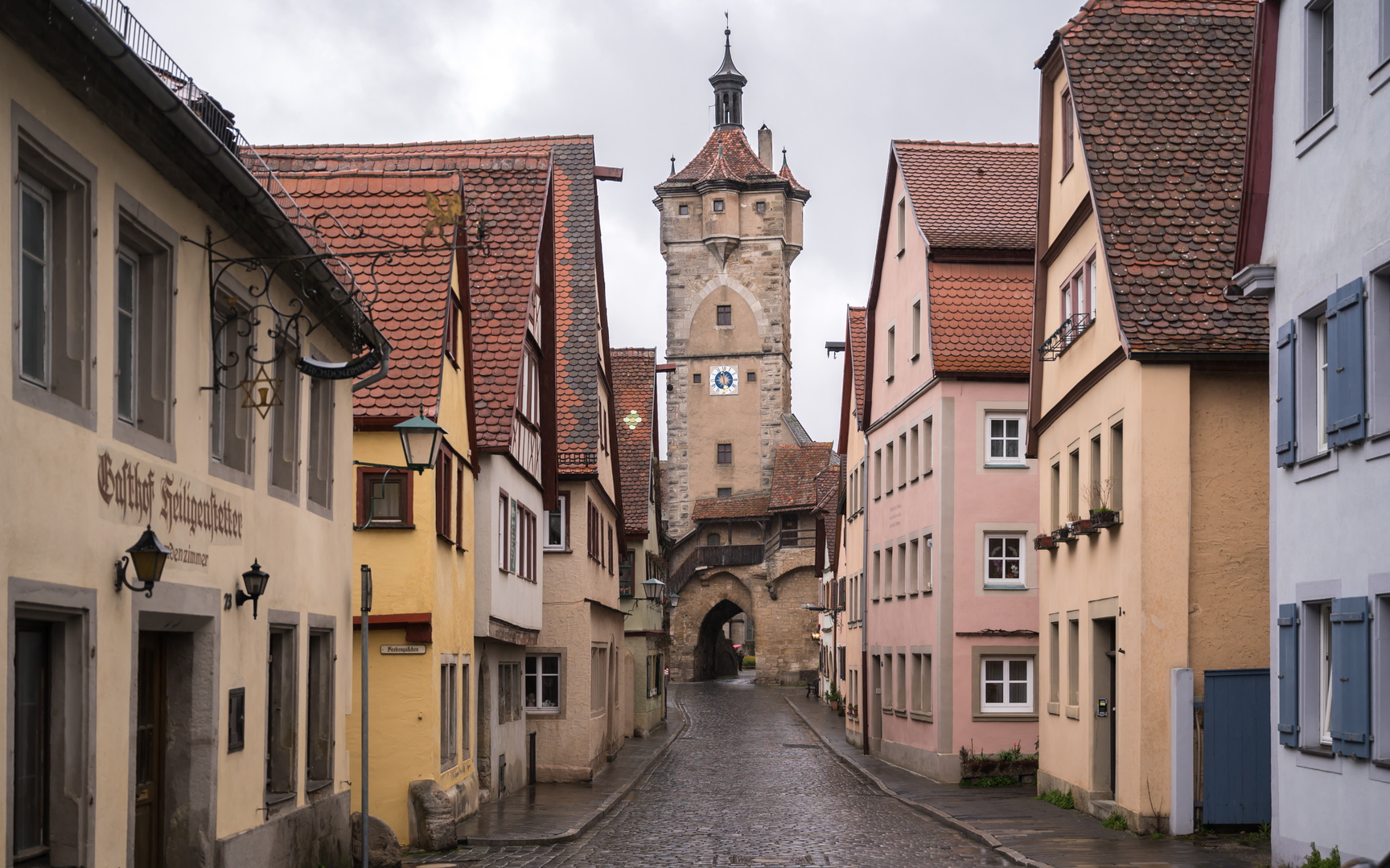 Rothenburg bei Regenwetter