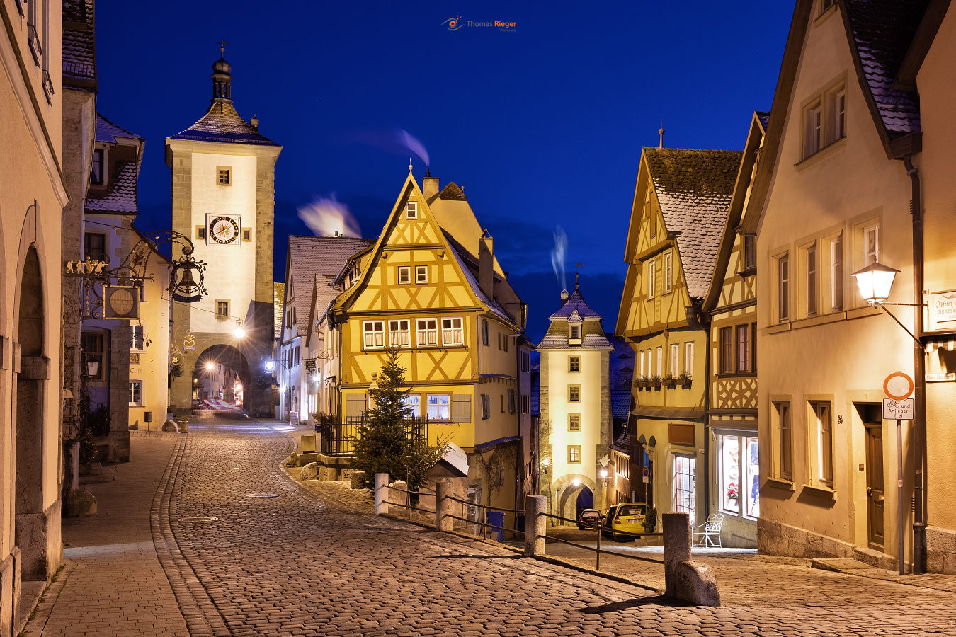 Rothenburg ob der Tauber am Plönlein mit dem Siebersturm