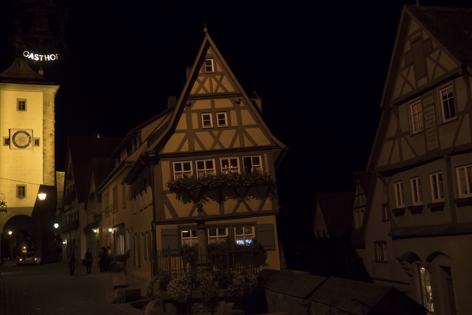 Rothenburg ob der Tauber bei Nacht