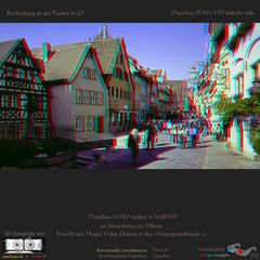 Rothenburg ob der Tauber in 3D: Diaschau mit 96 Stereofotos in HD