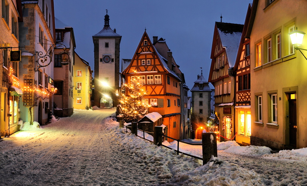 Rothenburg ob der Tauber - Plönlein im Winter