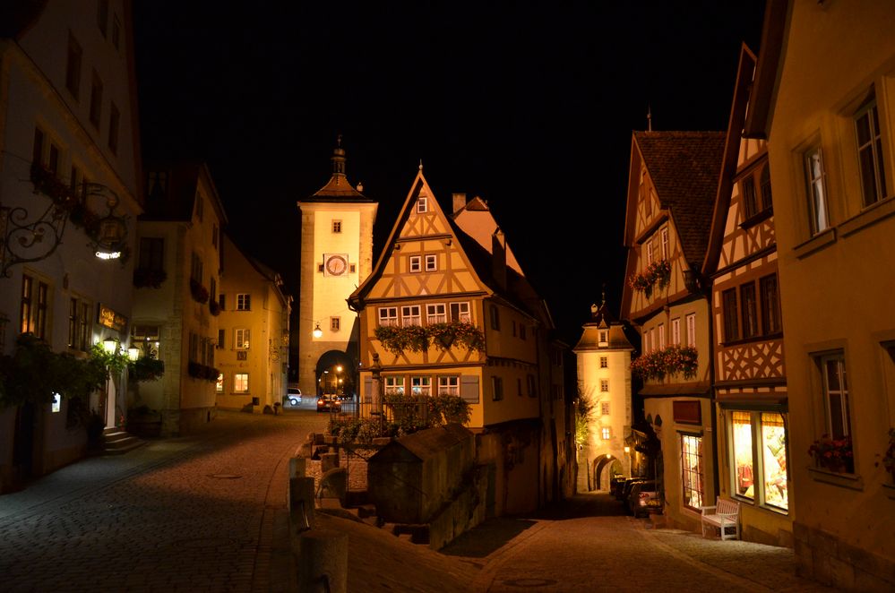 Rothenburg o.d.Tauber bei Nacht (Plönlein)