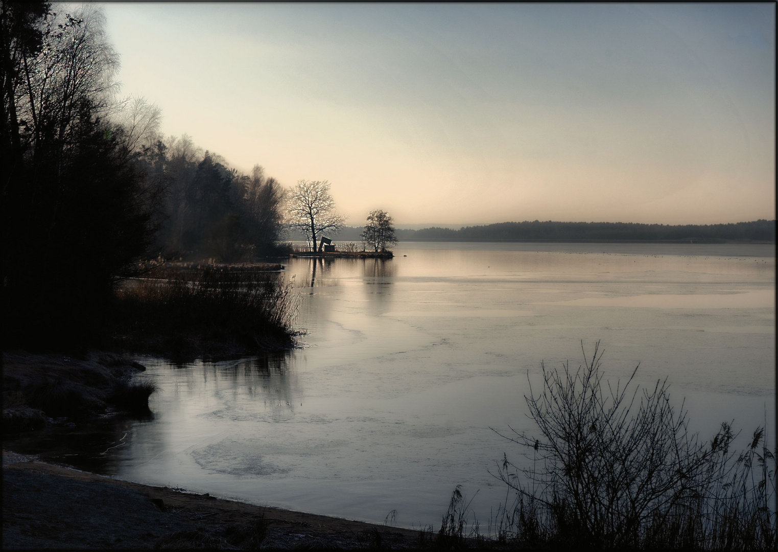 Rothsee im Kältedunst