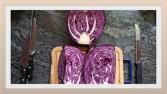 Rotkohl - vegan zubereitet und frisch gerahmt.