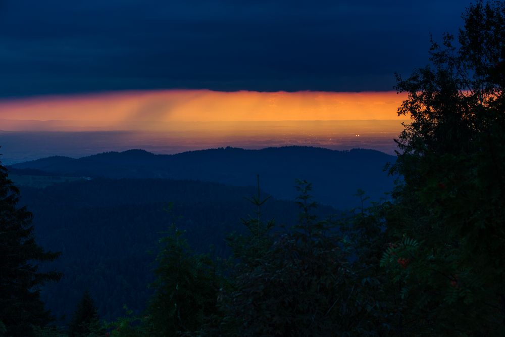 Rotlicht und Regen