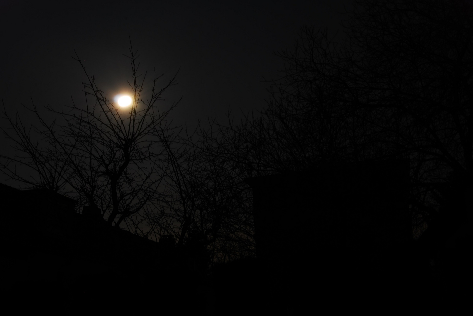 Rotter Bunker bei Vollmond