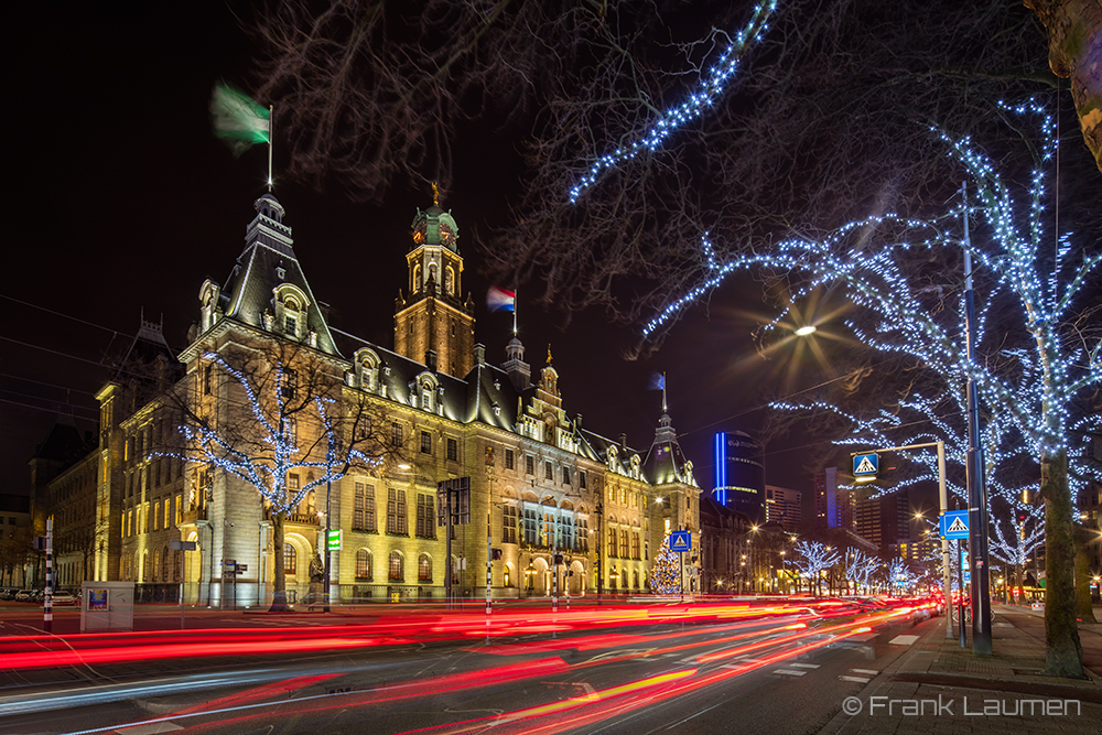 Rotterdam townhall christmas 2016, NL Foto & Bild weihnachten, night