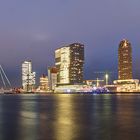 Rotterdam - Veerhaven - Nieuwe Maas River - View on Kop op Zuid & Erasmusbrug