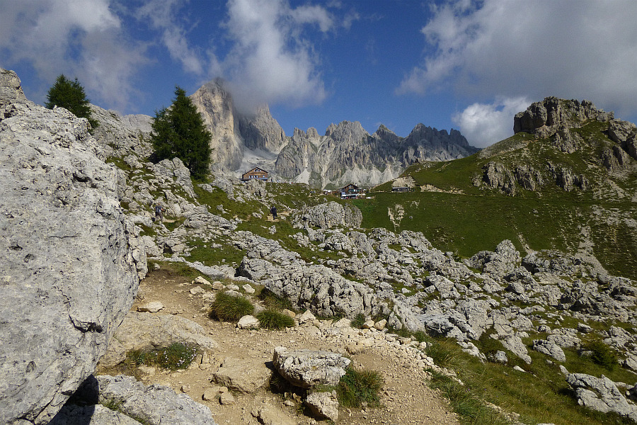 Rotwand- und Perediva-Hütte im Rosengarten