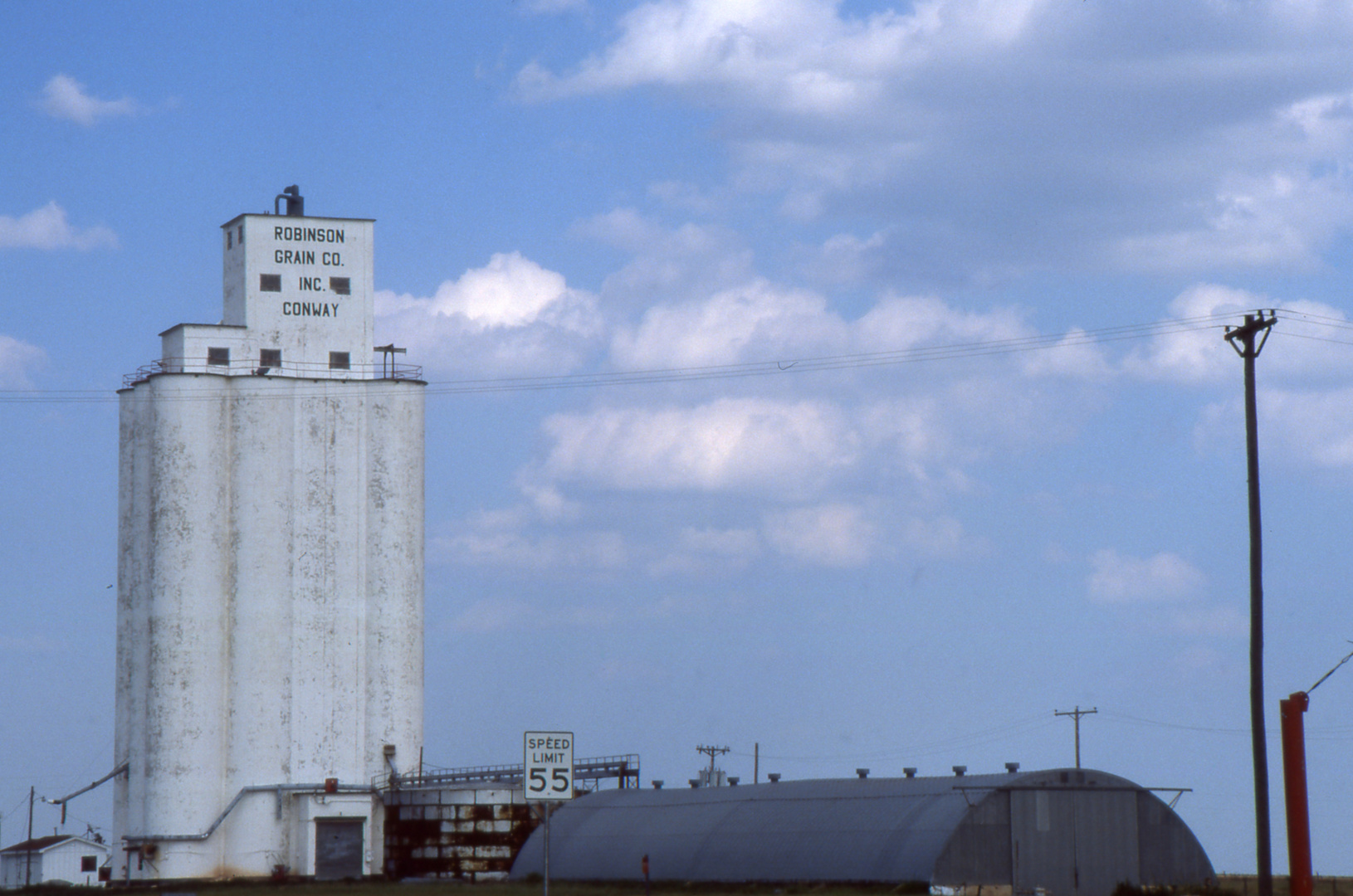 Route 66:  Robinson Grain Elevators in Conway - Texas