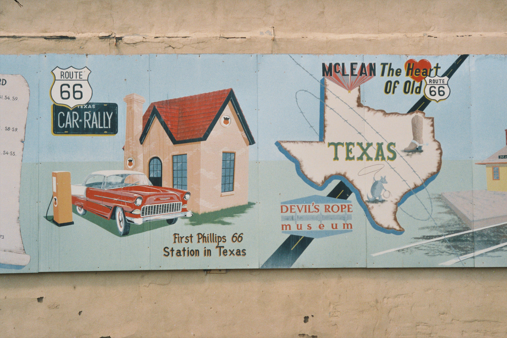 Route 66:  Wallpainting in McLean - Texas
