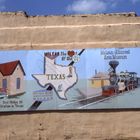 Route 66:  Wandmalerei in McLean - Texas