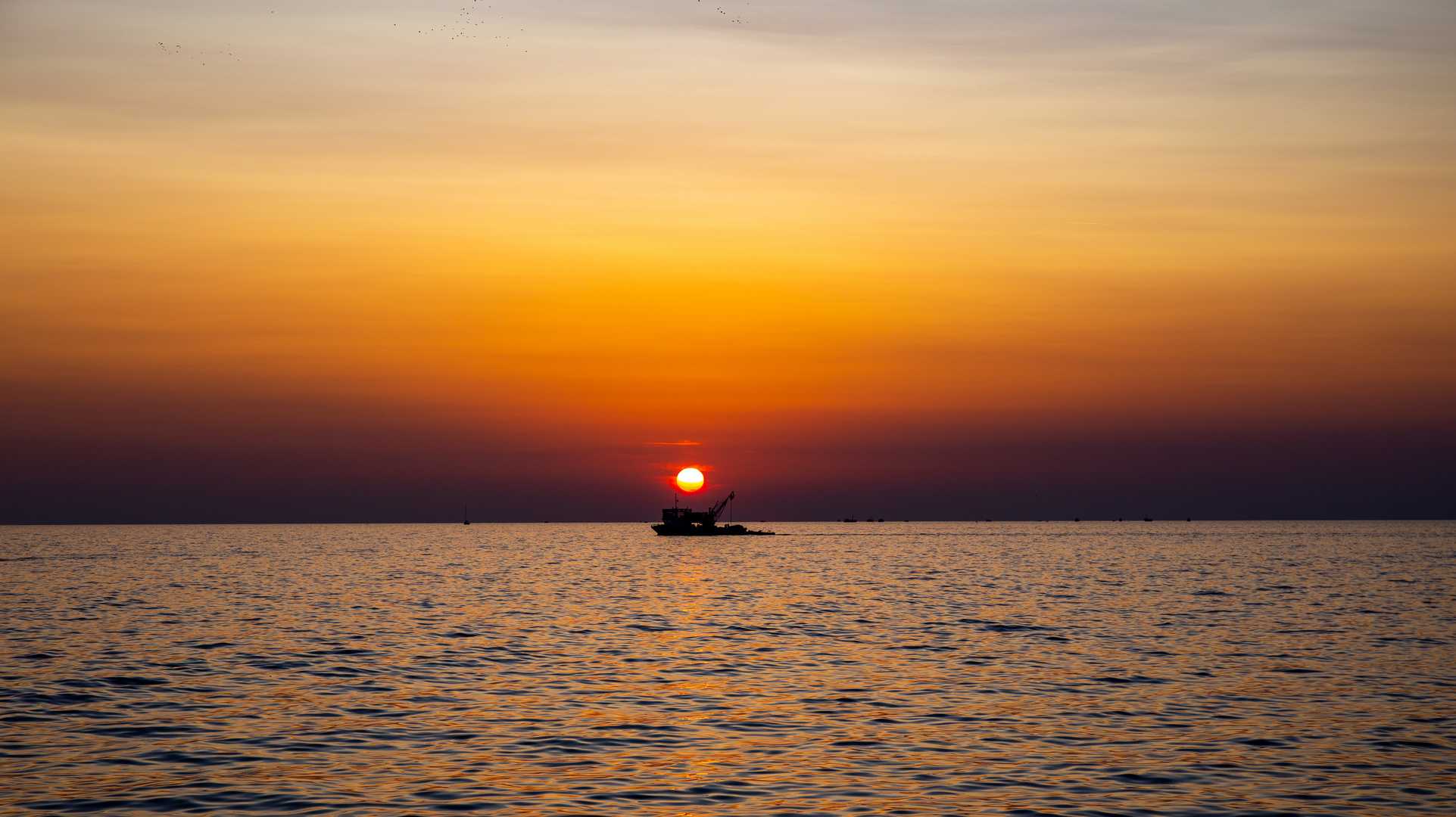 Rovinj - Ausfahrt bei Sonnenuntergang (2)