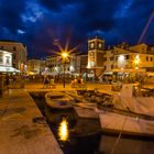 Rovinj harbor by Night