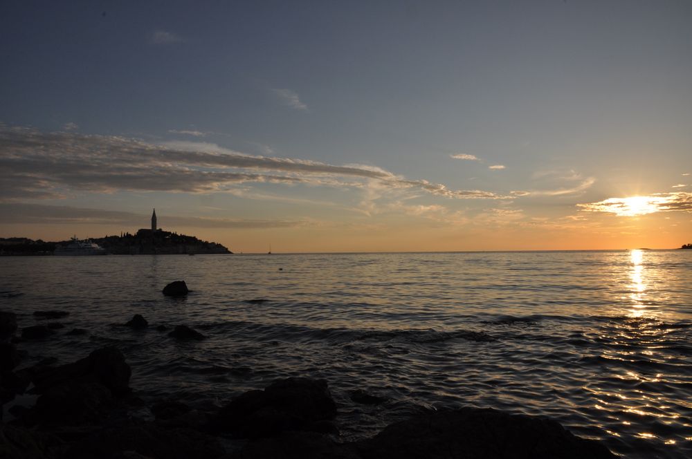 Rovinj im Sonnenuntergang