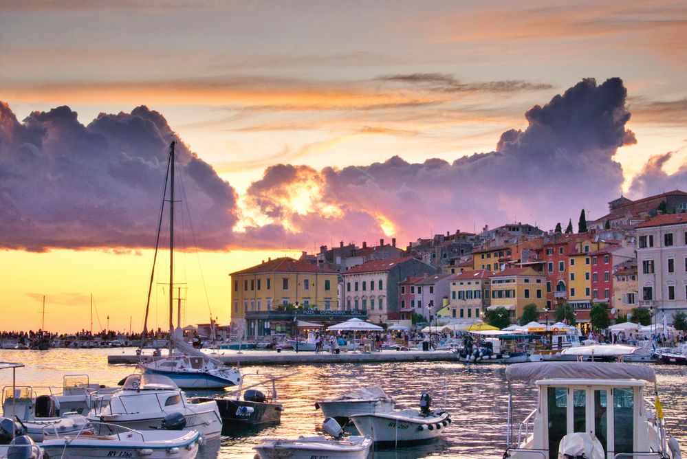 Rovinj in der Abenddämmerung