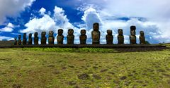 Row of Moai